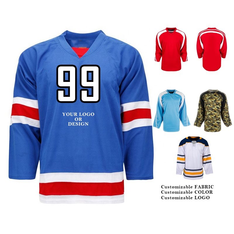 Wholesale Custom Ice Hockey Wear jersey Custom Blank Stitched Team Practice Uniform Sublimation Hockey Jersey