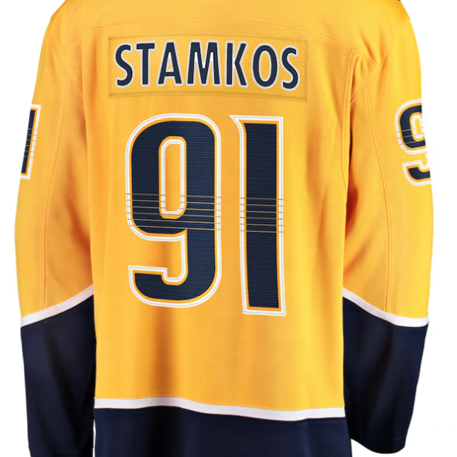 Ready to Ship Nashville Steven Stamkos Gold Home Best Quality Stitched National Hockey Jersey