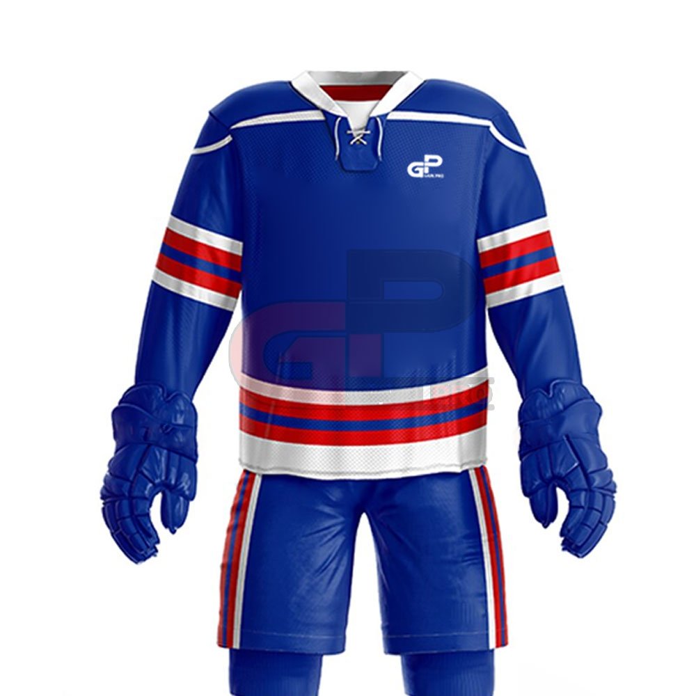 2024 Material 100% Polyester Team Breathable Field Hockey Jersey Men Ice Hockey Uniform In Low Moq