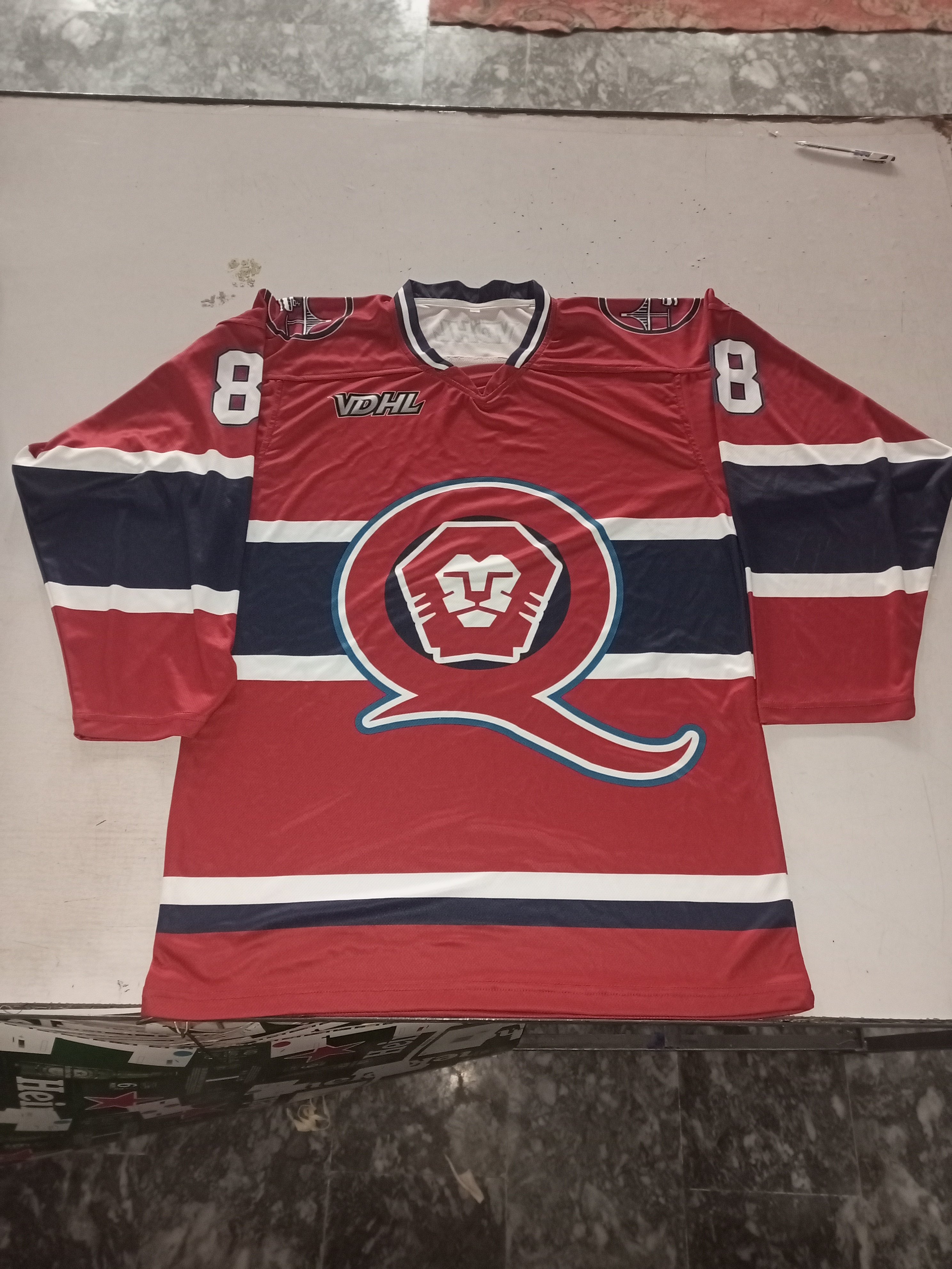 Unisex Custom Hockey Jersey Golden Sublimation Embroidery Anti-Technics Logo Unisex OEM Style Uniform Team Name Time Knights