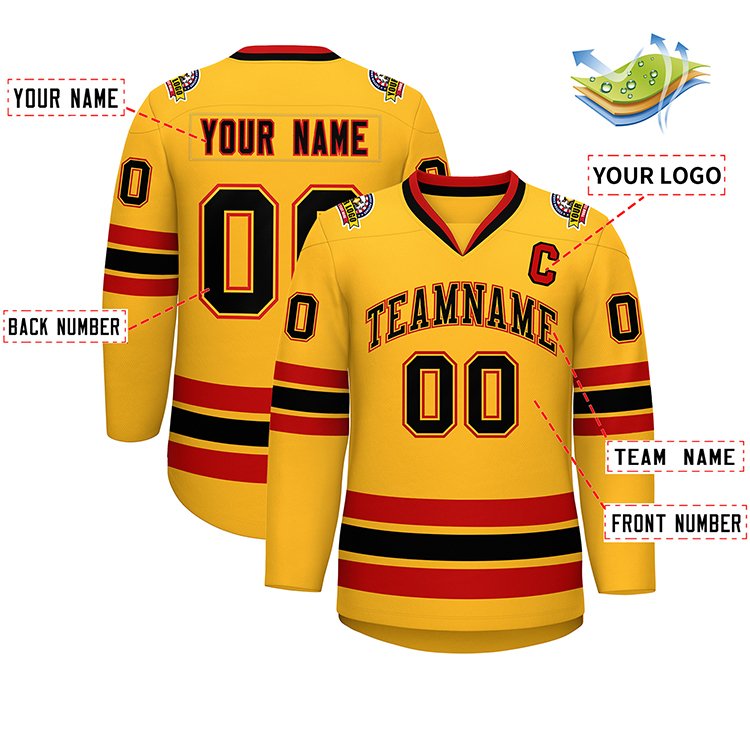 Wholesale Blank Hockey Wear Mesh Breathable Digital Printed V-Neck Hockey Uniform Embroidery Team Name Custom Ice Hockey Jersey