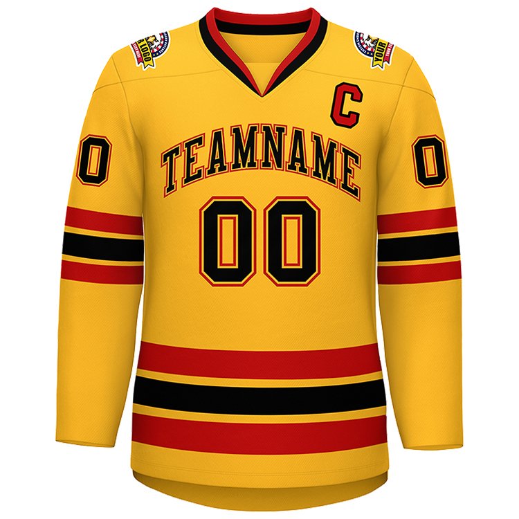 Wholesale Blank Hockey Wear Mesh Breathable Digital Printed V-Neck Hockey Uniform Embroidery Team Name Custom Ice Hockey Jersey