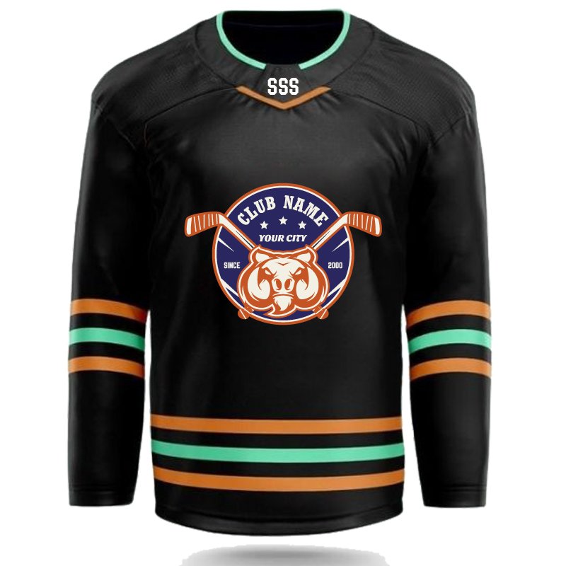 OEM Factory Chiefs Logo Blank Unisex Custom Ice Vegas Gold Hockey Jersey