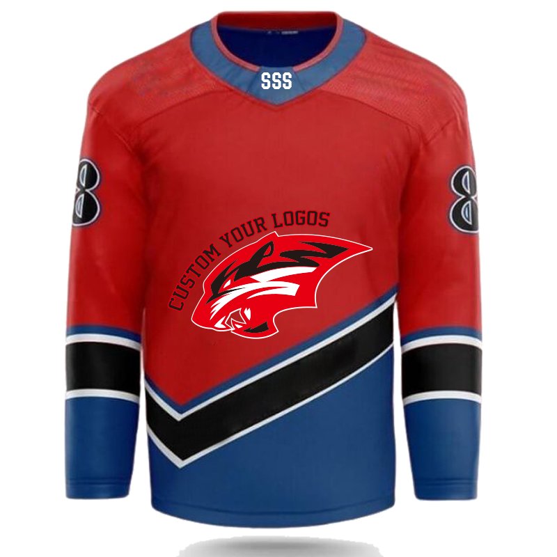 OEM Factory Chiefs Logo Blank Unisex Custom Ice Vegas Gold Hockey Jersey