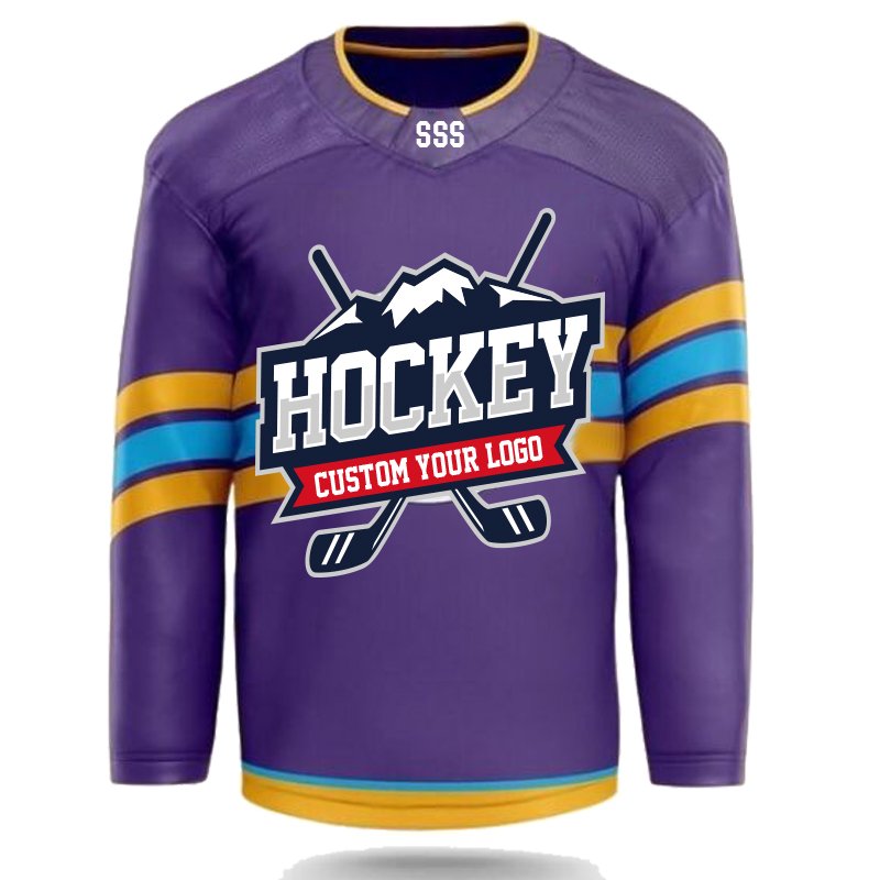 OEM Factory Chiefs Logo Blank Unisex Custom Ice Vegas Gold Hockey Jersey