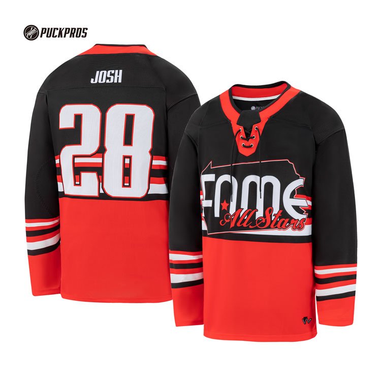 OEM Professional Custom Made Mesh Polyester Ice Hockey Uniform Tackle Twill Sublimated Hockey Jersey
