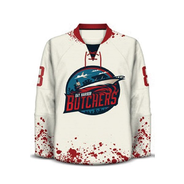 High quality custom design embroidery tackle twill stitched ice hockey jerseys