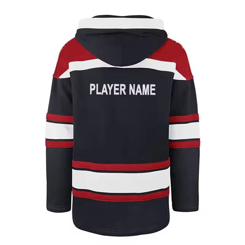 Custom multi color block oversized embroidery hockey hoodie for men Hoodies customized jersey sports wear