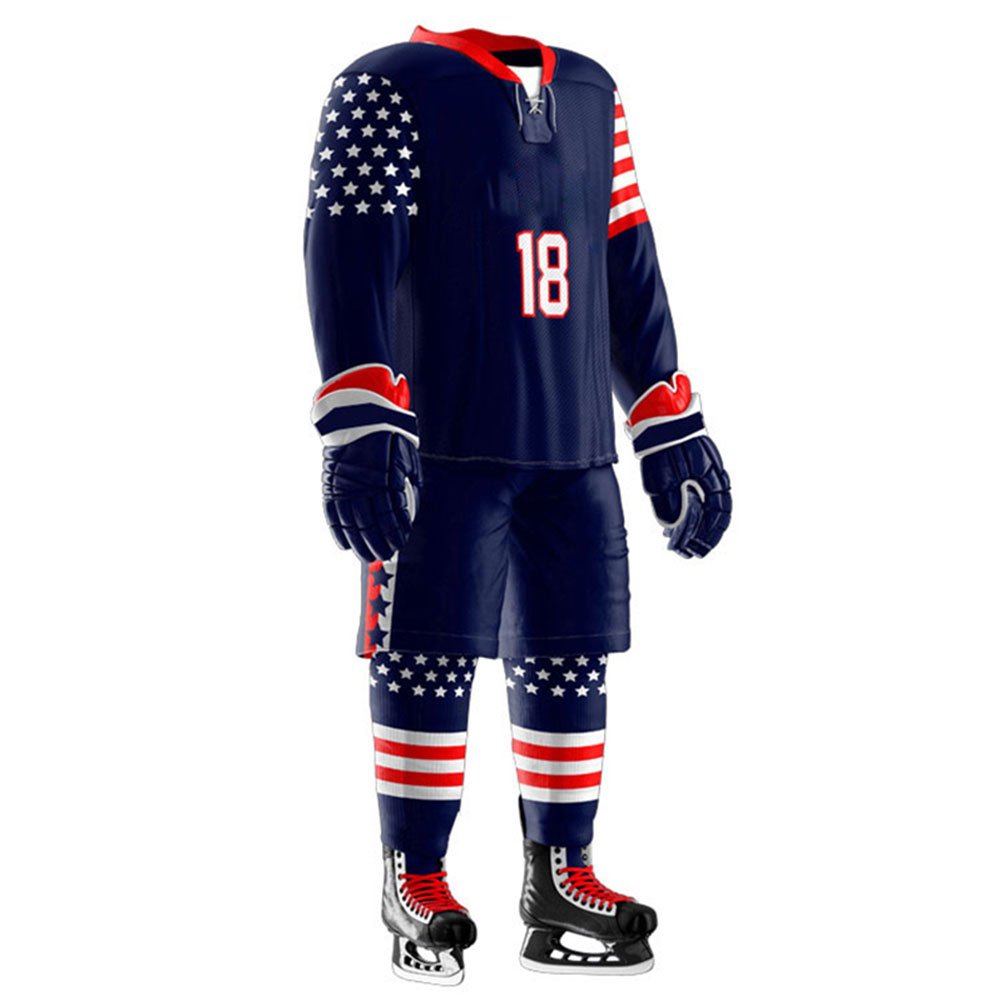Customized Plus Size Ice Hockey Pant Shell Unique OEM Hockey Jersey Uniform with Team Name for Ice Hockey Players