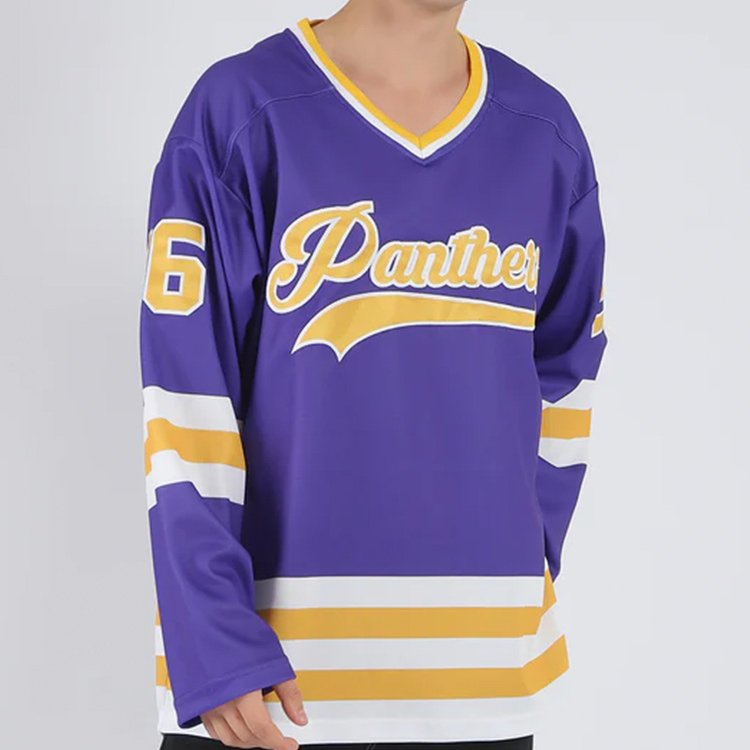 Custom Professional Quick Dry Youth Hockey Uniforms Competition Training Practice V Neck Red Ice Hockey Jersey