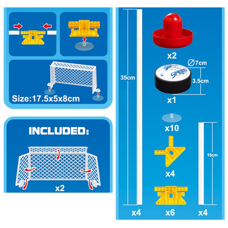 Children Air Hockey Game Floating Ice Hockey Field Tabletop Game with 2 Players