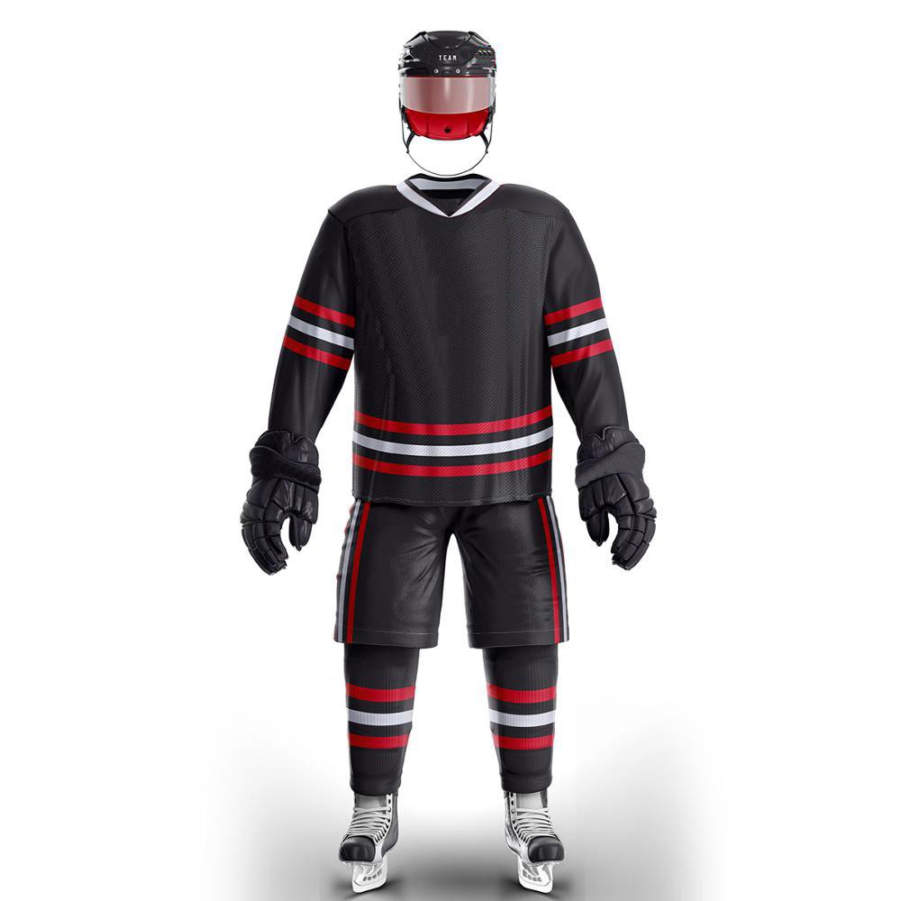 Customizable Unisex Youth Ice Hockey Uniform Cheap Embroidered Logo Jersey with OEM Team Name Printing