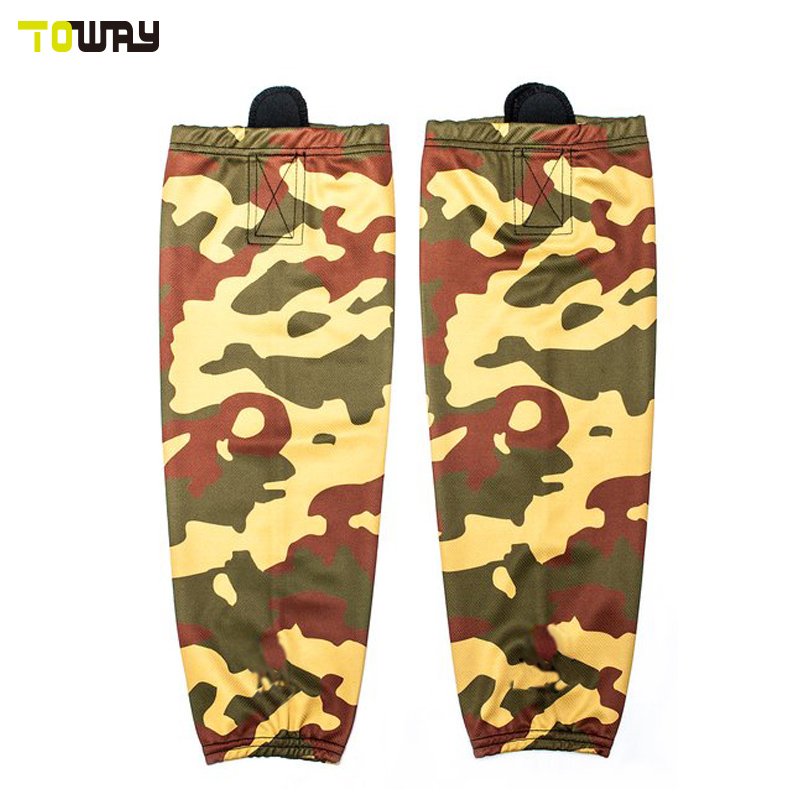 BETHERIVAL wholesale knitted custom sublimated youth camo hockey socks
