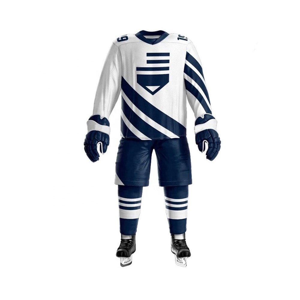 Ice Hockey Uniform Sports Teamwear 100% Polyester Ice Hockey Jersey And Pant In very good Quality.