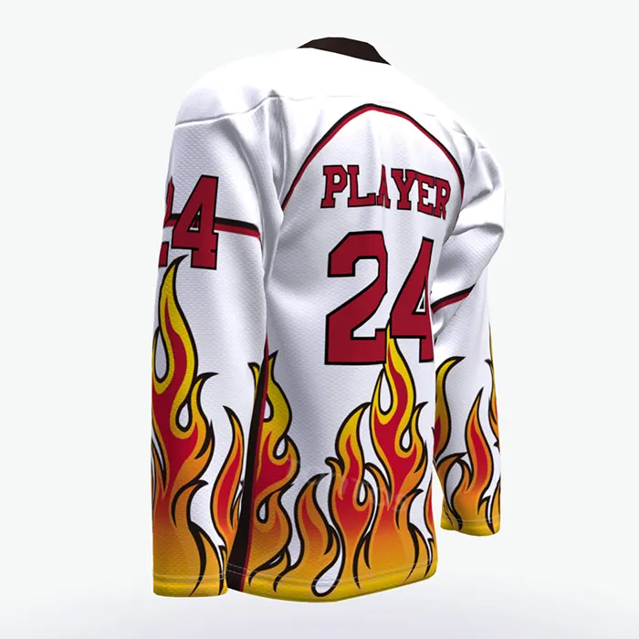 China Manufacturer Oem Design Professional Polyester Hockey Uniform Customized Embroidery Tackle Twill Logo Ice Hockey Jersey