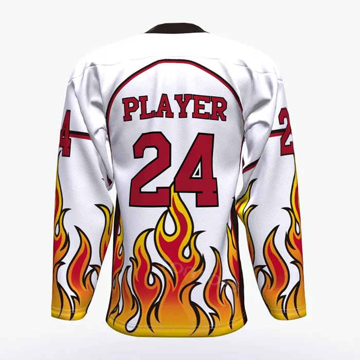 China Manufacturer Oem Design Professional Polyester Hockey Uniform Customized Embroidery Tackle Twill Logo Ice Hockey Jersey