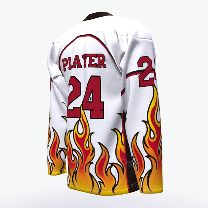 China Manufacturer Oem Design Professional Polyester Hockey Uniform Customized Embroidery Tackle Twill Logo Ice Hockey Jersey