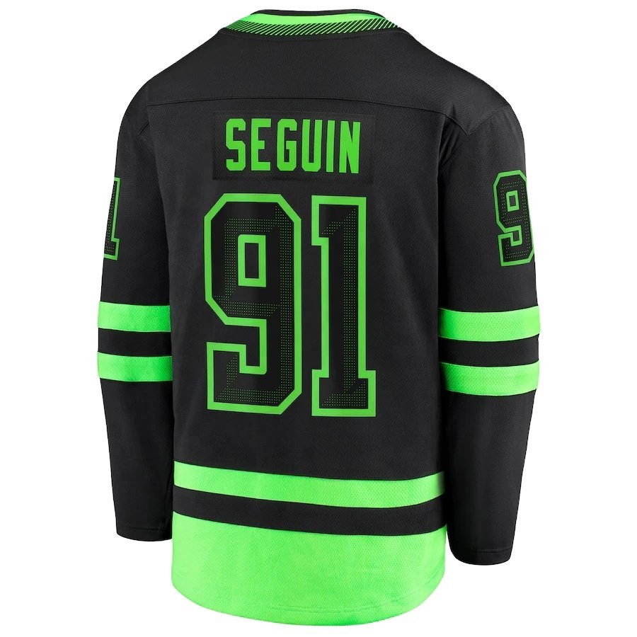 Custom Ice Hockey Jersey Dallas City Stitched Men's Green Star Team Uniform #91 Tyler Seguin #14 Jamie Benn Wholesale