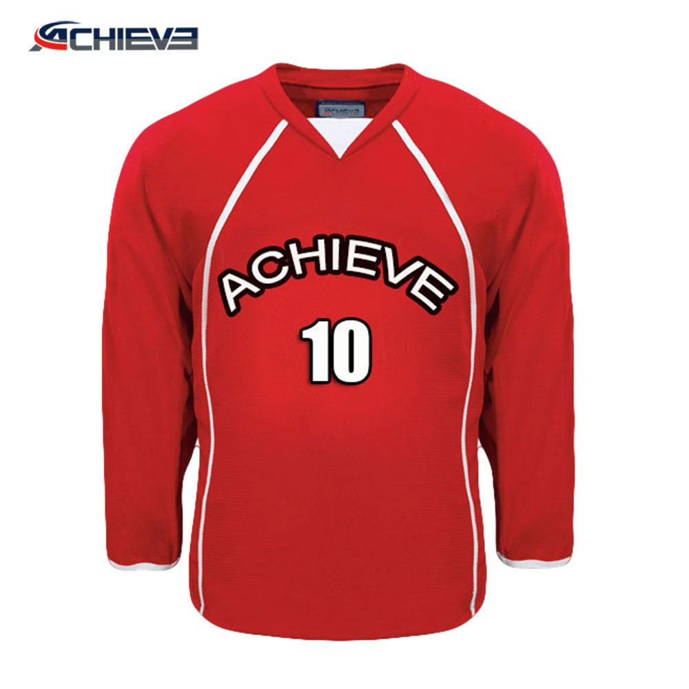 V-neck Hockey Jersey Shirt Wholesale Custom Blank Blues Embroidery Embroidered Set Unisex OEM Logo Style Time Lead Sportswear