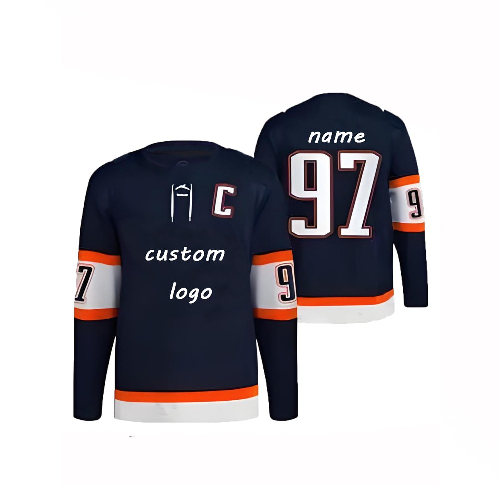 High quality customized logo lace up short sleeve hockey jerseys hockey jersey custom logo blank hockey jersey