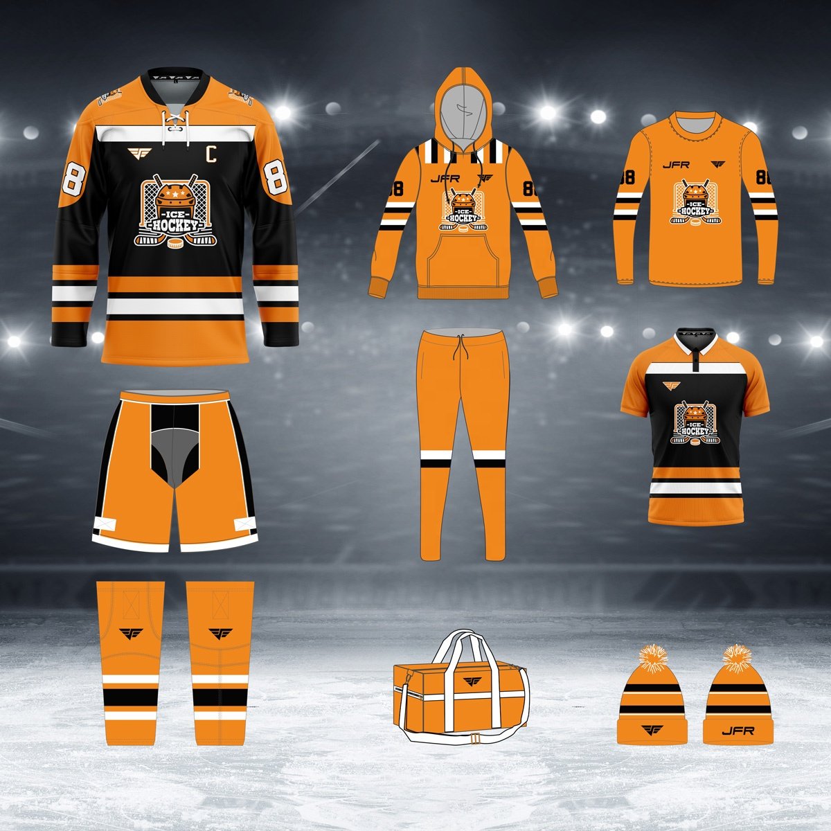 High Quality 100% Polyester Team Hockey Jersey Ice Hockey Shirt Sublimated Custom Ice Hockey Jersey For Youth