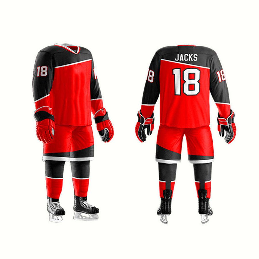 Premium Quality Factory Manufacture Ice Hockey Jersey And Pant Sets Wholesale Price Ice Hockey Uniform