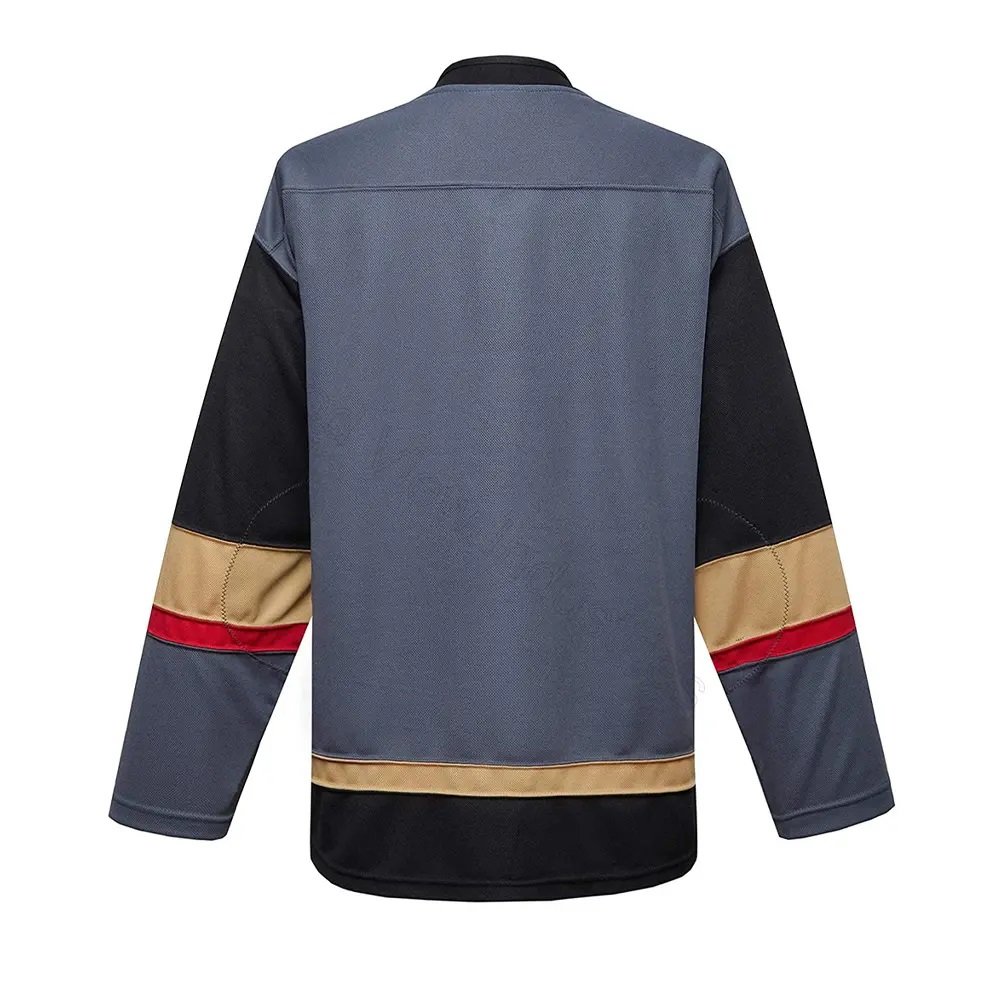 Wholesale custom design sublimated printing blank ice hockey jersey stitched embroidered hockey jerseys adult unisex MS-IHJ-05