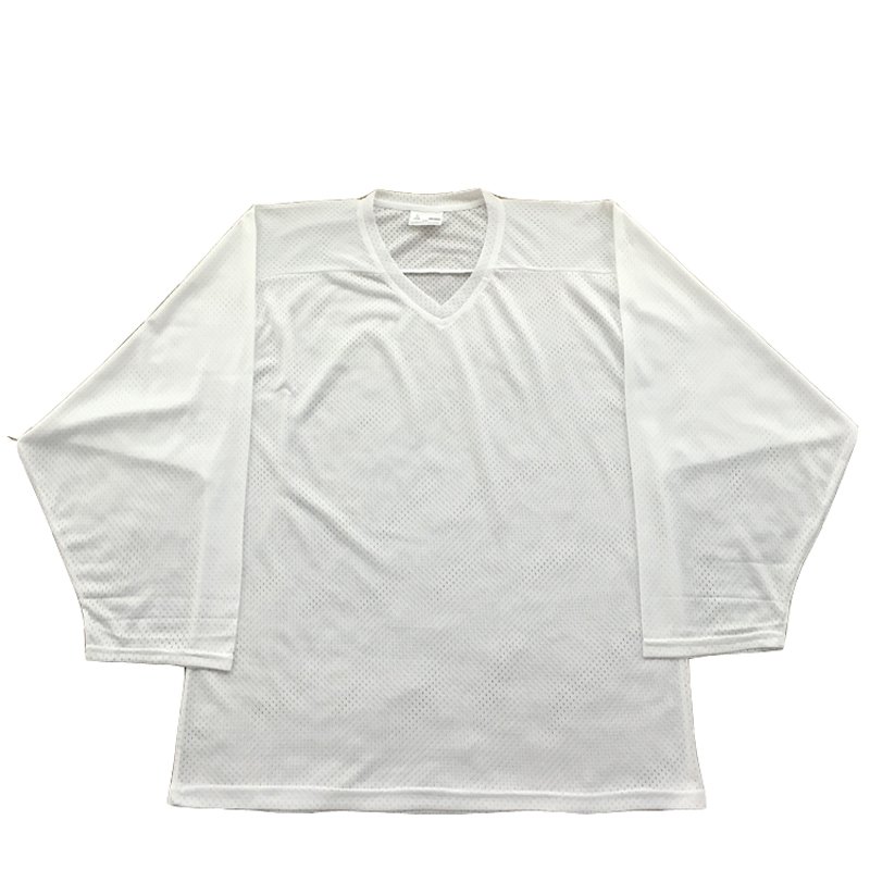 Wholesale White mesh fabric XP001 practice blank ice hockey jersey for training