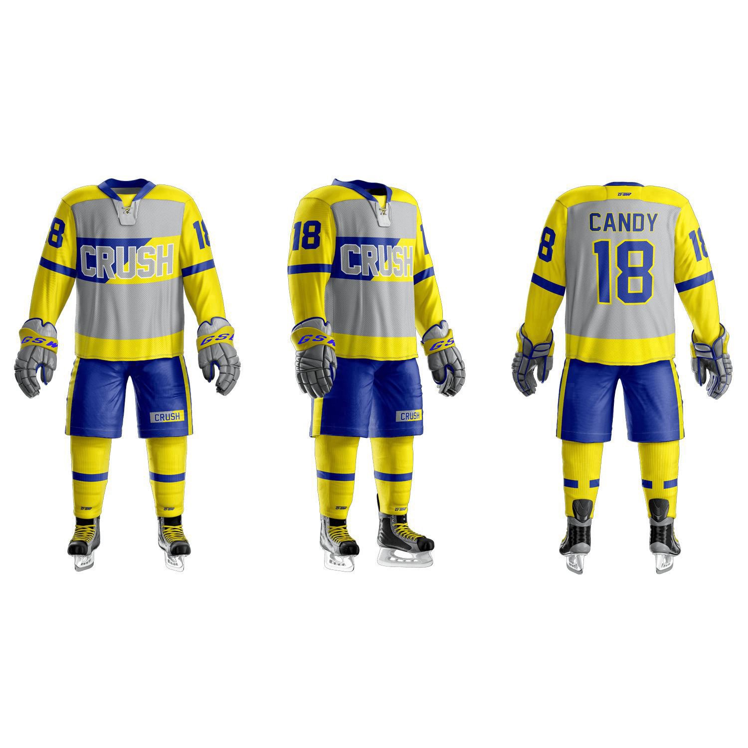Customizable ODM Ice Hockey Jersey High Quality Adult & Children Sizes Full Team Name and Logo Integration Uniforms