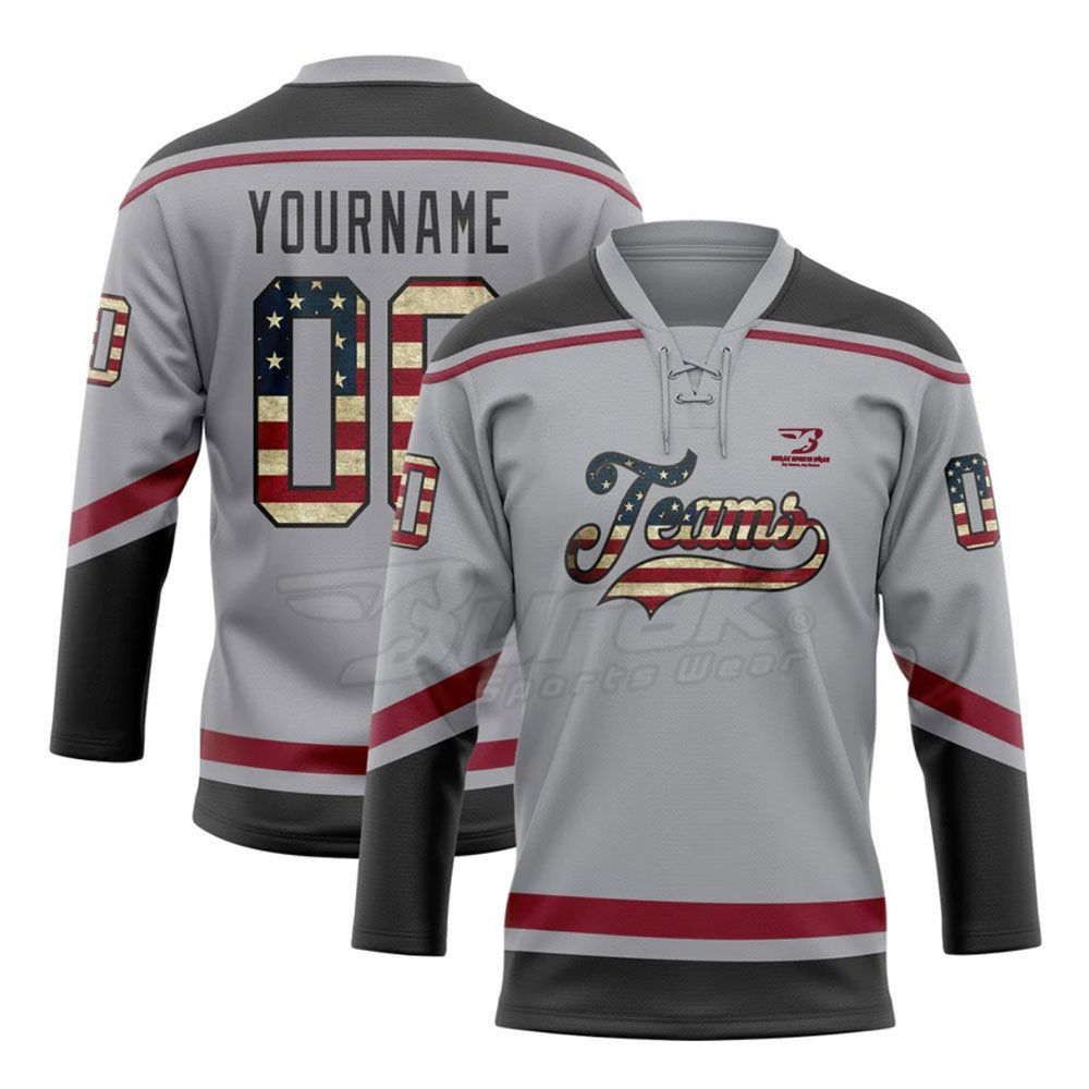Custom Log Made Men Ice Hockey Jersey Sublimation Custom Logo Team Training Ice Hockey Jersey