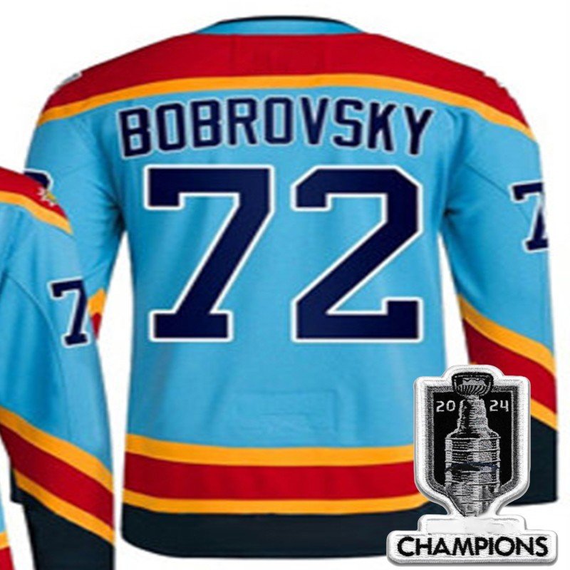2024 Champion 72 Sergei Bobrovsky Ice Hockey Jersey Stitched Aleksander Barkov Sam Reinhart Matthew Tkachuk Hockey Jerseys