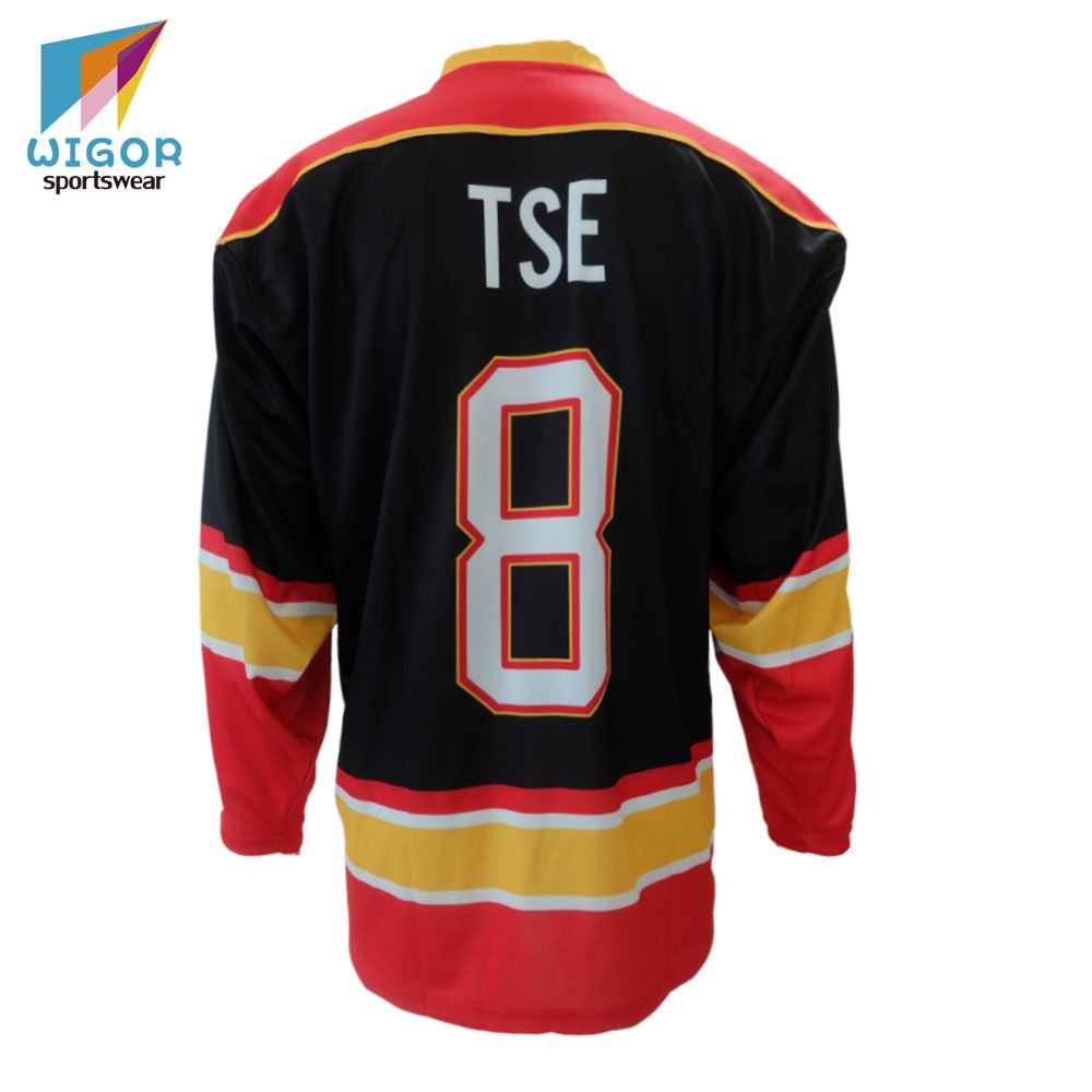 100% Polyester Premium Digital Printing Custom Practice Team Jersey Coolmax Ice Hockey Jersey