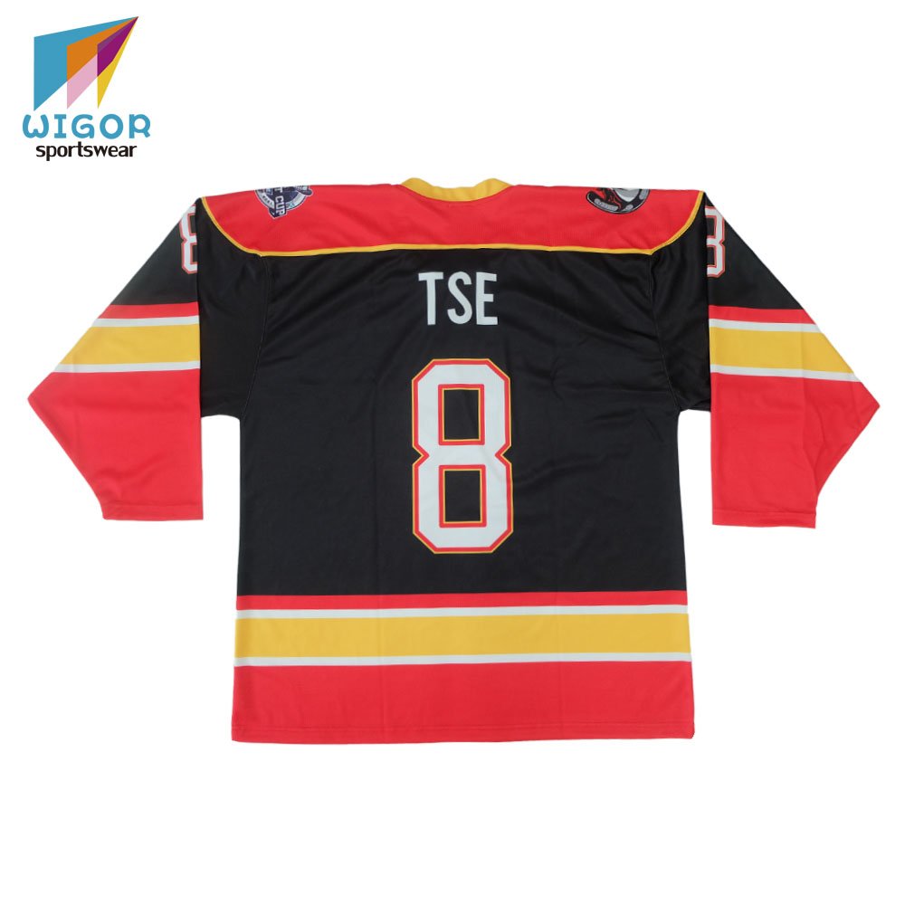 100% Polyester Premium Digital Printing Custom Practice Team Jersey Coolmax Ice Hockey Jersey