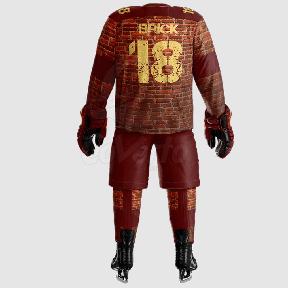 Customized Logo Design Ice Hockey Uniform for Plus Size Adults Made in Pakistan-Sets Style with OEM Team Name Printing