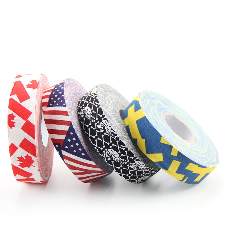 Wholesale CE/ISO Certified Hockey Tape Custom Logo Cloth Adhesive Ice Field Hockey Stick Grip Tape