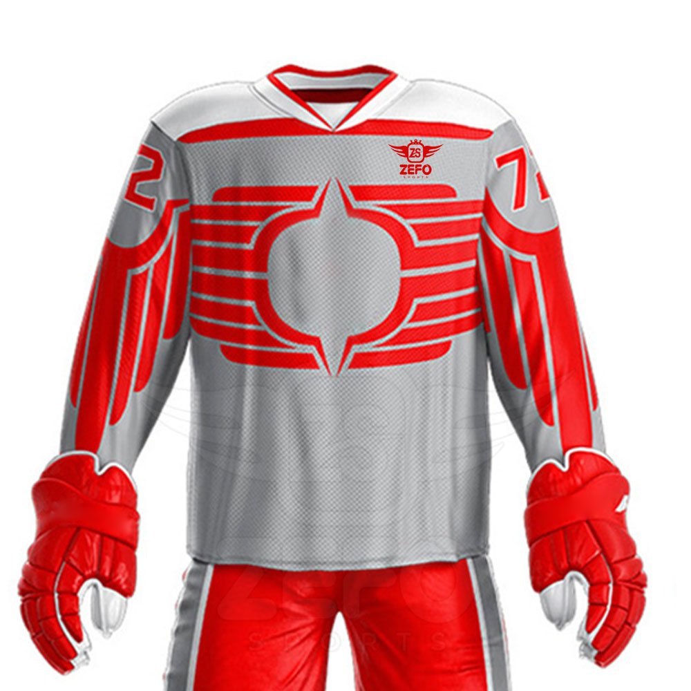 Best Selling Private Label Ice Hockey Uniform Light Weight Polyester Made Ice Hockey Uniform
