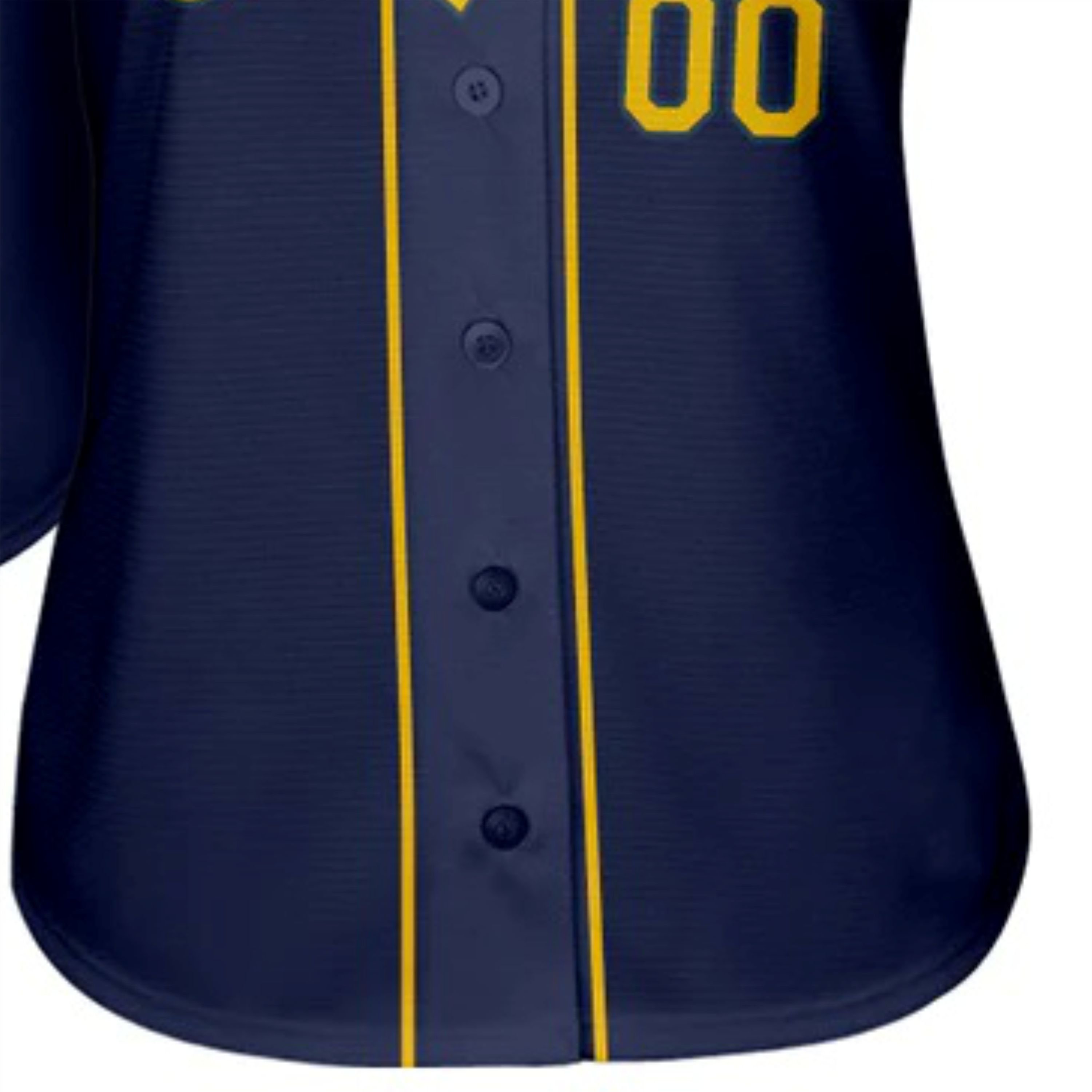 Premium Quality Button Up 100%Polyester Baseball Jersey High Quality Fabric Perfect for Team Sports Fans and Casual Outfits