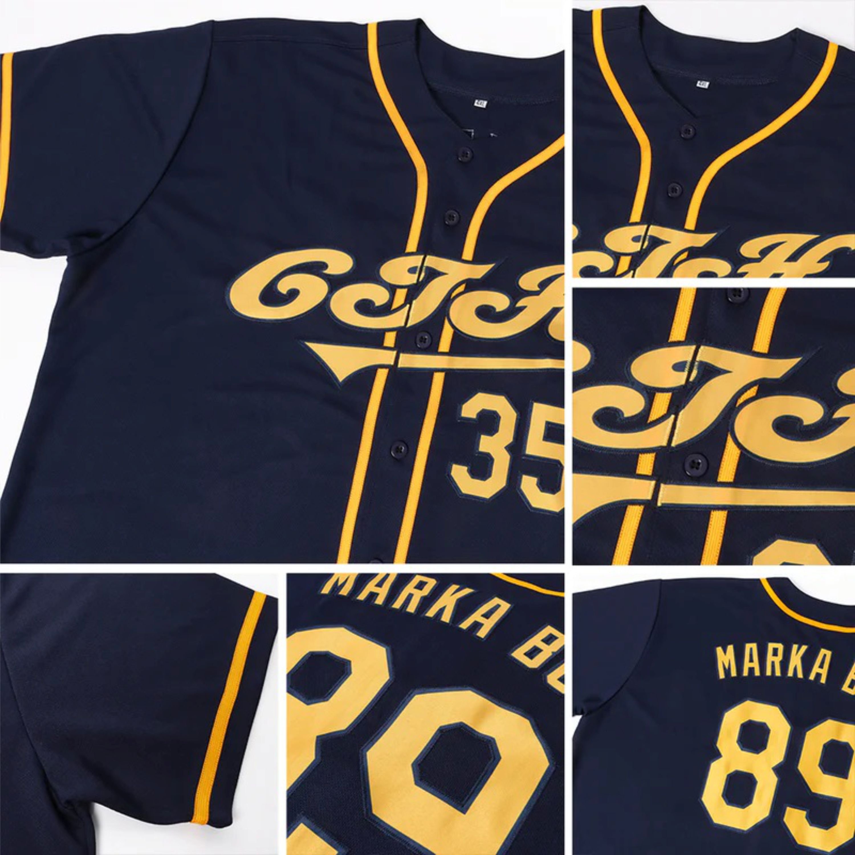 Premium Quality Button Up 100%Polyester Baseball Jersey High Quality Fabric Perfect for Team Sports Fans and Casual Outfits