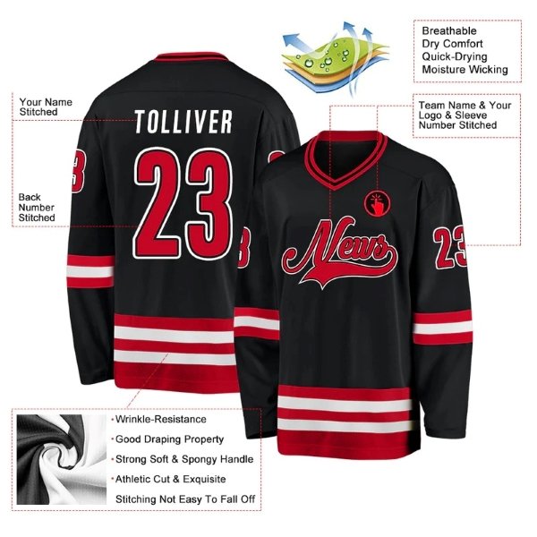 Team Canada Ice Hockey Jersey Design Wholesale Sublimation Breathable Hockey Uniform top quality mesh