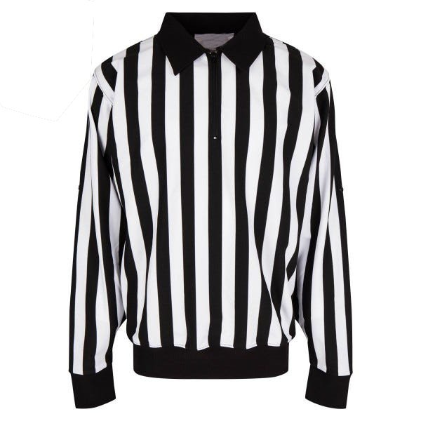 Long Sleeve Striped Orange Armbands Removable Referee/Umpire Jersey Shirt for Ice Hockey Customizable OEM Team Uniform Sweater