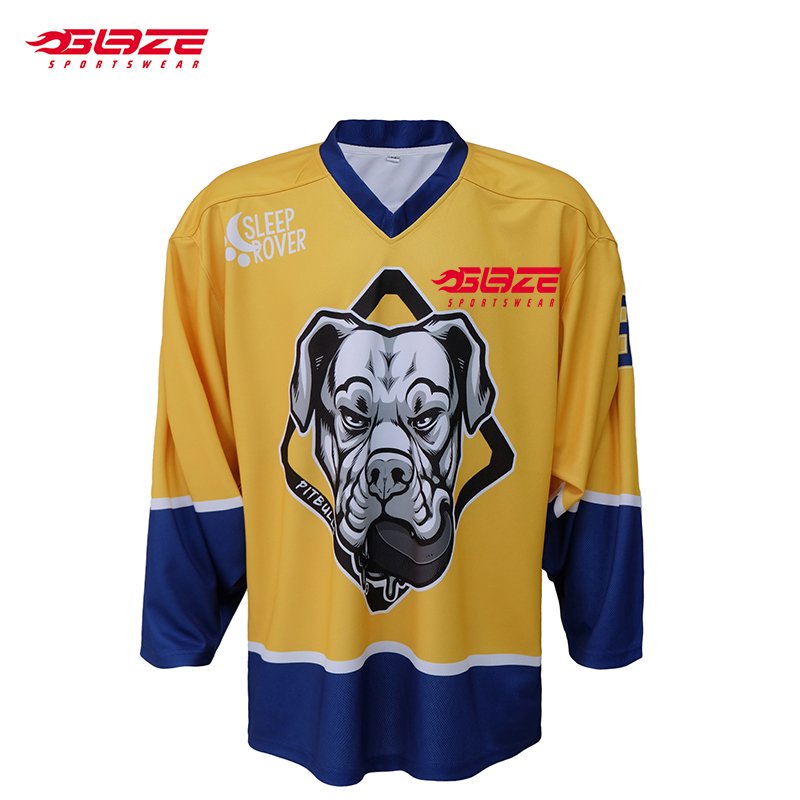 Sublimation design custom light weight hockey sports shirt custom embroidery logo ice hockey jersey