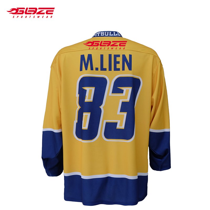 Sublimation design custom light weight hockey sports shirt custom embroidery logo ice hockey jersey
