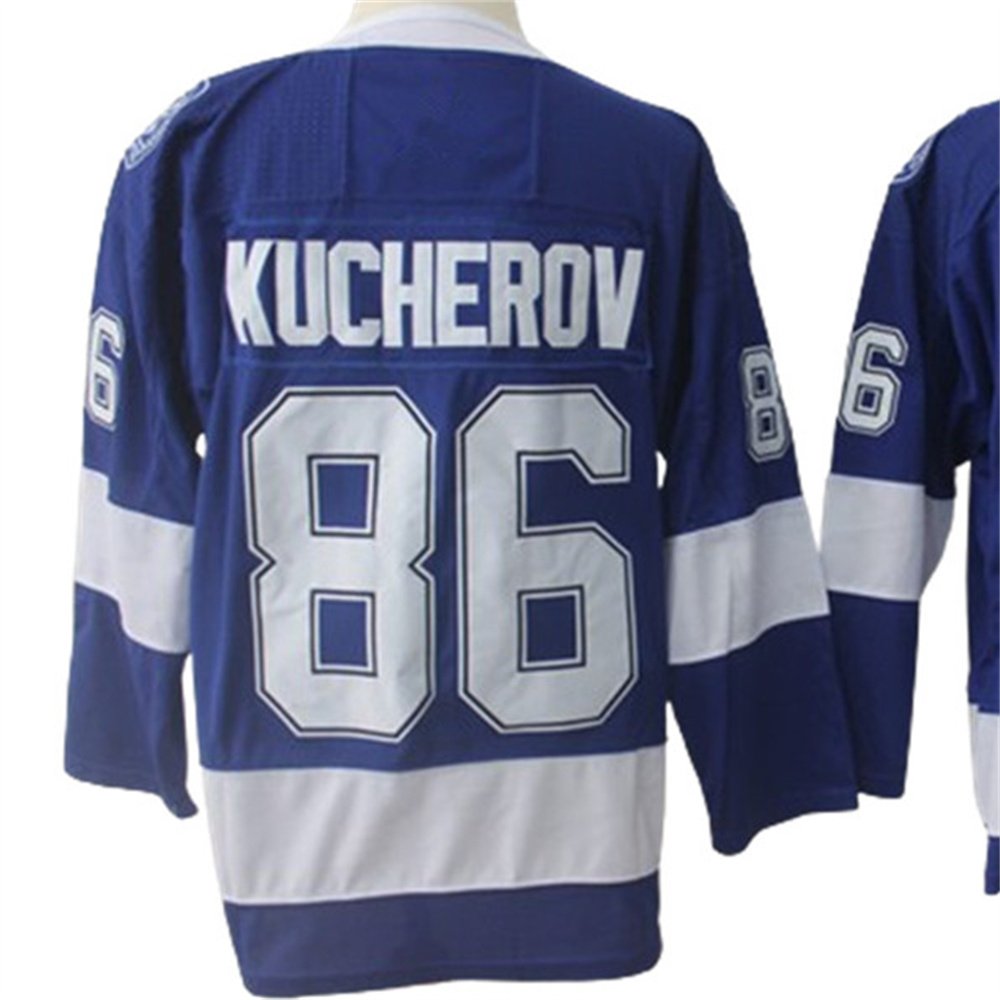 Custom team Hockey Jerseys 88# VASILEVSKIY 86# KUCHEROV 91#STAMKOS Hockey Jersey Embroidery Shirts Sports Wear