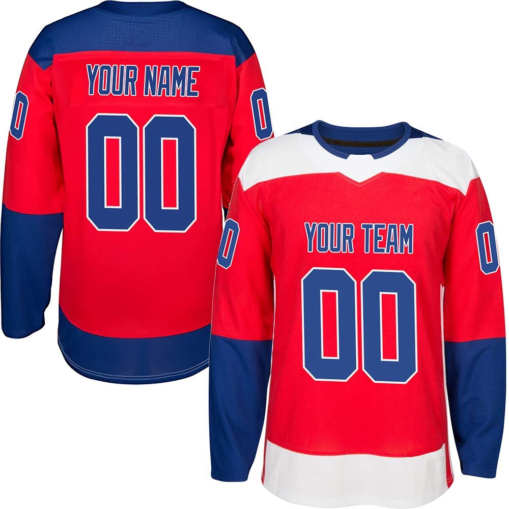 Fashion Custom Make Your Own Team Ice Hockey Jersey Polyester Men Ice Hockey Jerseys