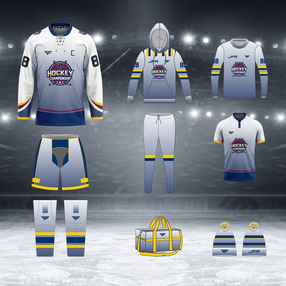 2024 New Fashion Ice Hockey Sportswear Sublimation Printing Design Custom Jersey Reversible Ice hockey Uniform