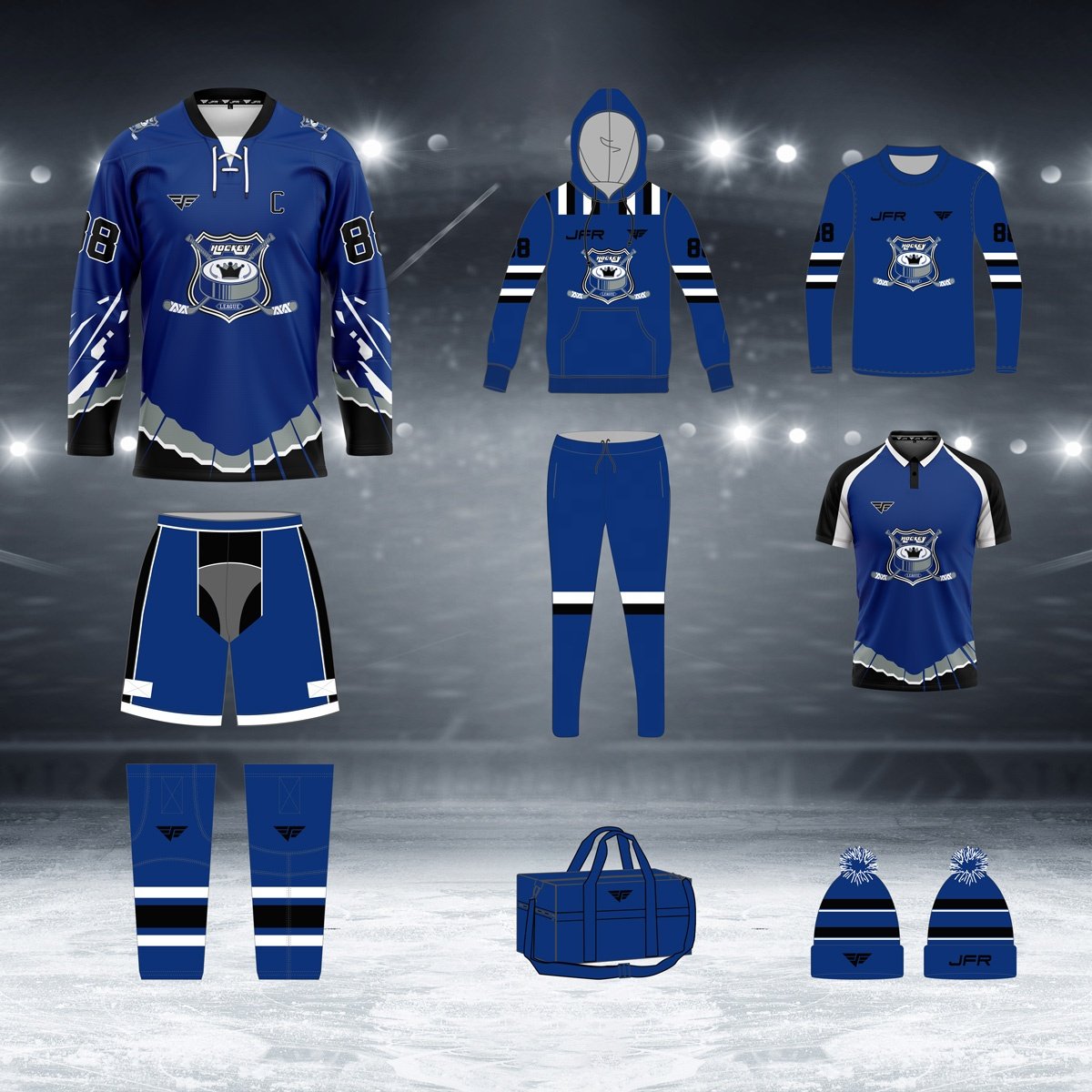 2024 New Fashion Ice Hockey Sportswear Sublimation Printing Design Custom Jersey Reversible Ice hockey Uniform