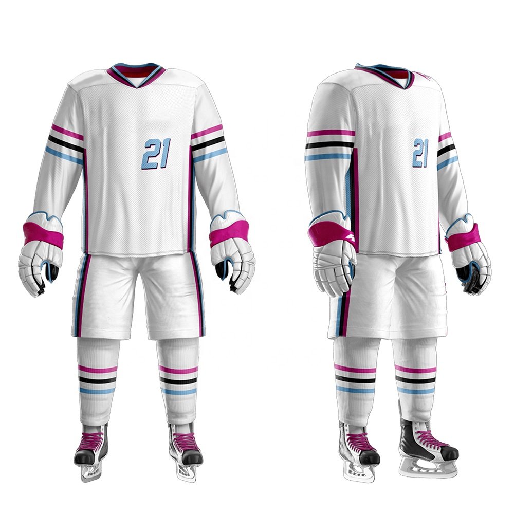 Sports Wear Ice Hockey Uniform Winter Wear Long Sleeve V-Neck Polyester Made Ice Hockey Uniform