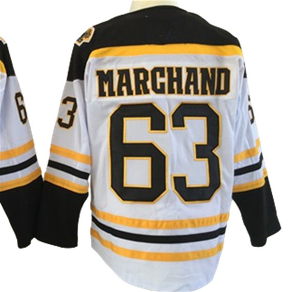 New Custom team Hockey Jerseys 63# MARCHAND 88# PASTRNAK Hockey Jersey Embroidery Shirts Sports Wear