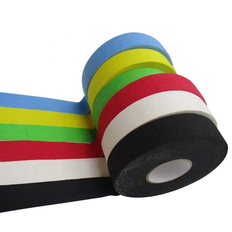 Ice Hockey Tape 2.5CM 10M 1'' Black Fabric Hot Sale Color Cotton Waterproof Anti-Slip Wear Resistant Sports Adhesive tape