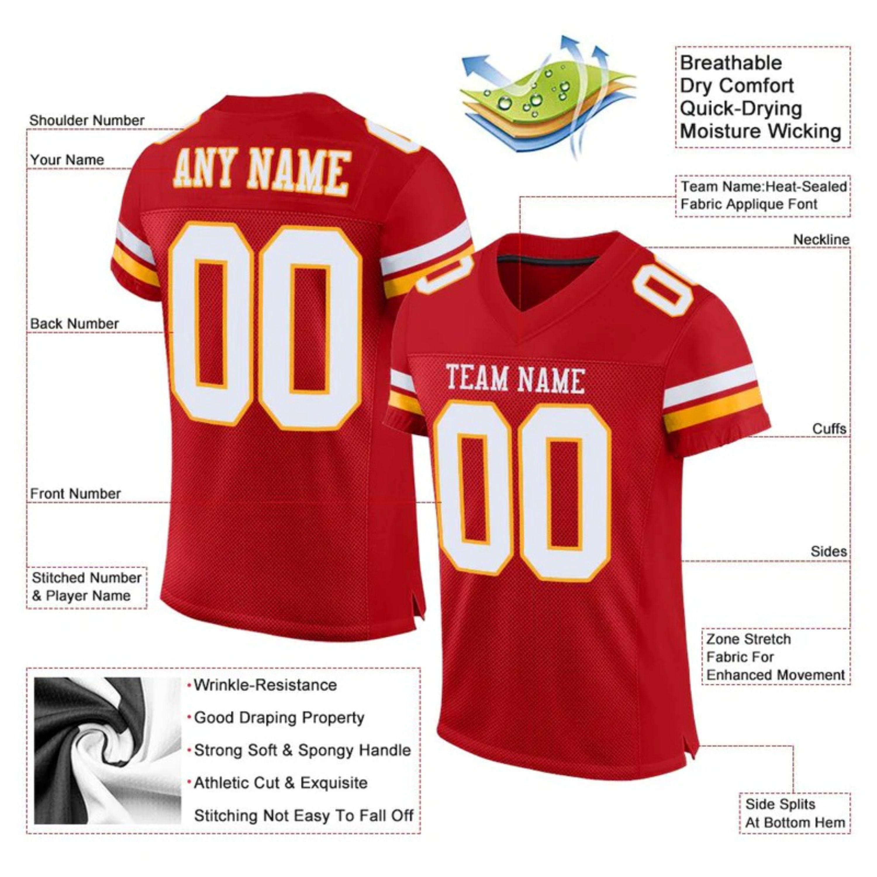 New Arrivals Chenille 100%Polyester Hockey Jerseys Uniform Mesh Sublimated Mesh Printed Applique Logos Custom Embroidery